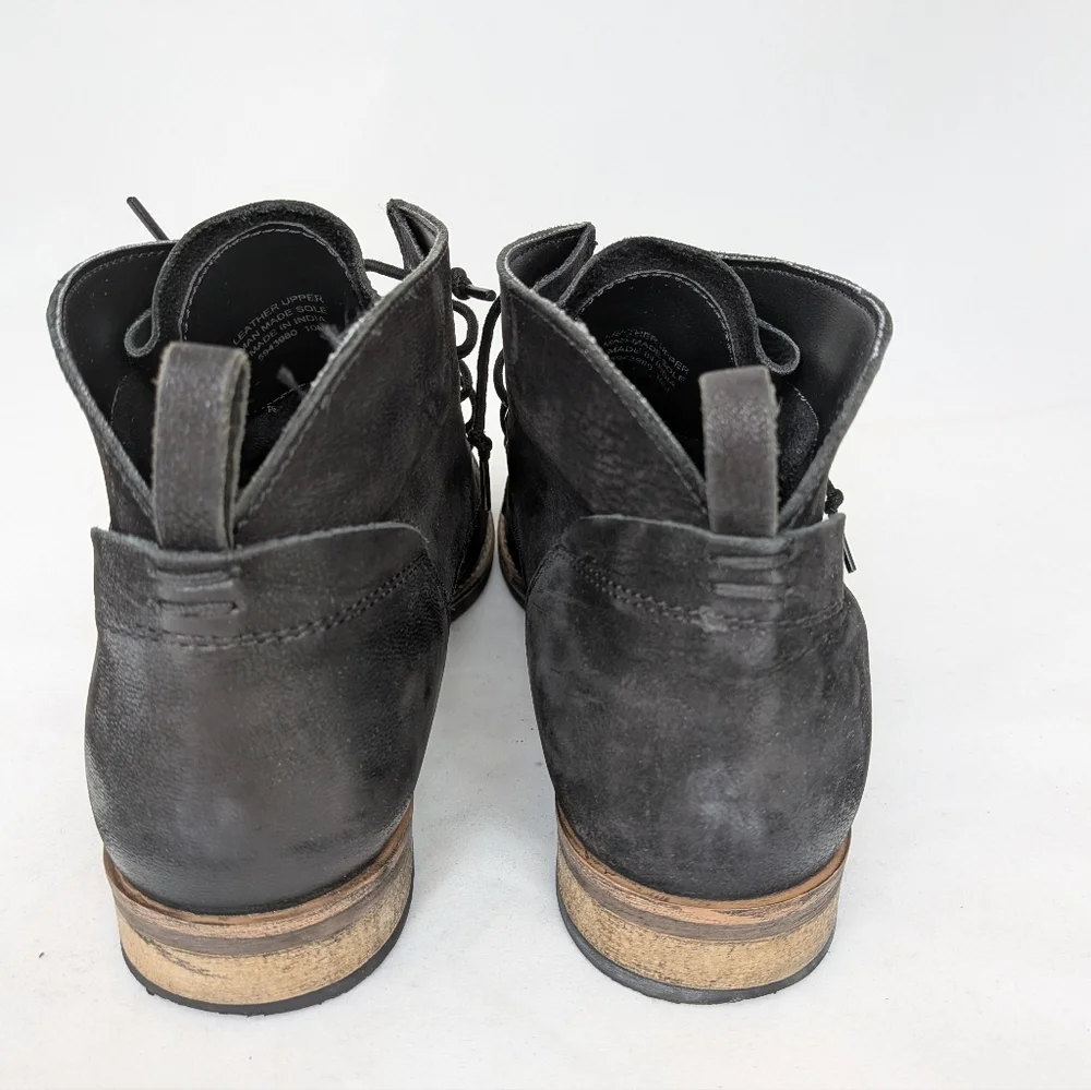 Black Women's Lace-Up Ankle Boots - Picture 3 of 7